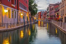 Narrow Canal among Old Colorful Brick Houses in Venice-Alan64-Photographic Print