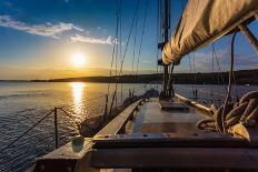 Sunset at Sea on aboard Yacht Sailing-Alan64-Photographic Print