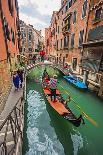 Narrow Canal among Old Colorful Brick Houses in Venice-Alan64-Framed Photographic Print