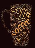 Wordcloud Of Coffee-alanuster-Framed Art Print