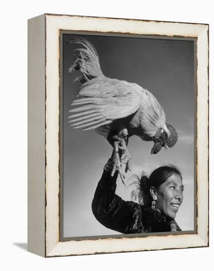 Alarm Clock of Most of the Navajo Miners Is a Rooster-Loomis Dean-Framed Premier Image Canvas