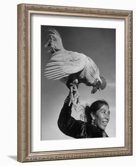 Alarm Clock of Most of the Navajo Miners Is a Rooster-Loomis Dean-Framed Photographic Print