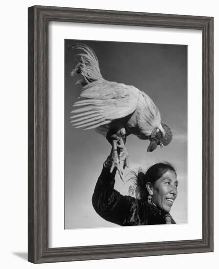 Alarm Clock of Most of the Navajo Miners Is a Rooster-Loomis Dean-Framed Photographic Print