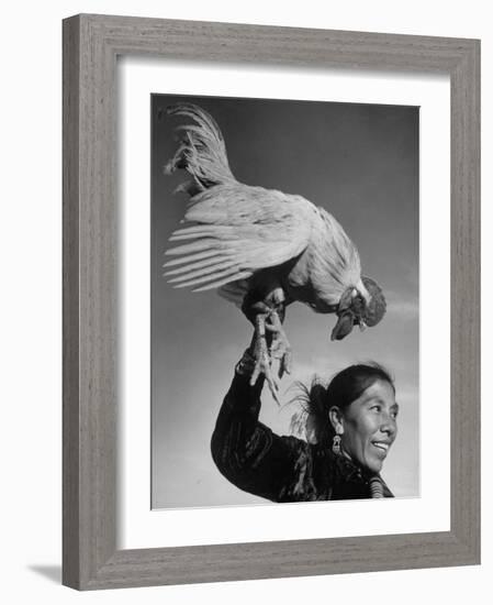 Alarm Clock of Most of the Navajo Miners Is a Rooster-Loomis Dean-Framed Photographic Print