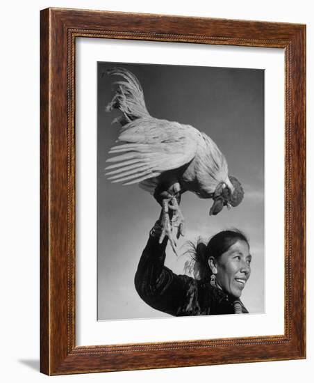 Alarm Clock of Most of the Navajo Miners Is a Rooster-Loomis Dean-Framed Photographic Print