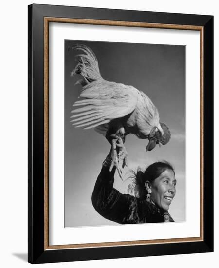 Alarm Clock of Most of the Navajo Miners Is a Rooster-Loomis Dean-Framed Photographic Print