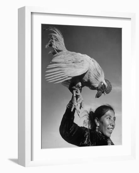 Alarm Clock of Most of the Navajo Miners Is a Rooster-Loomis Dean-Framed Photographic Print