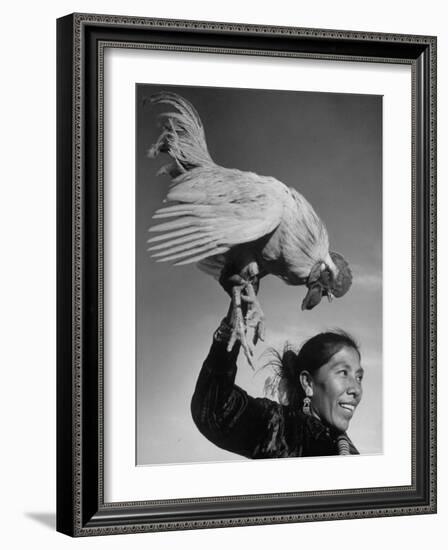 Alarm Clock of Most of the Navajo Miners Is a Rooster-Loomis Dean-Framed Photographic Print