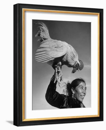 Alarm Clock of Most of the Navajo Miners Is a Rooster-Loomis Dean-Framed Photographic Print