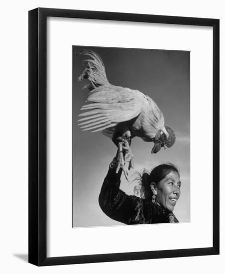 Alarm Clock of Most of the Navajo Miners Is a Rooster-Loomis Dean-Framed Photographic Print