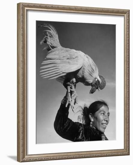 Alarm Clock of Most of the Navajo Miners Is a Rooster-Loomis Dean-Framed Photographic Print