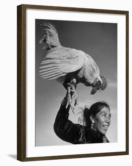 Alarm Clock of Most of the Navajo Miners Is a Rooster-Loomis Dean-Framed Photographic Print