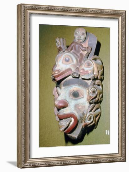 Alasa, Face Mask with fish from coming out of mouth, North American Indian-Unknown-Framed Giclee Print