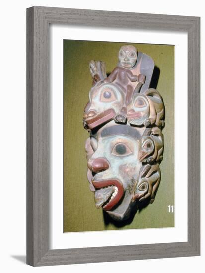 Alasa, Face Mask with fish from coming out of mouth, North American Indian-Unknown-Framed Giclee Print