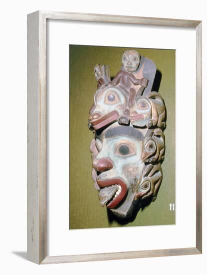 Alasa, Face Mask with fish from coming out of mouth, North American Indian-Unknown-Framed Giclee Print