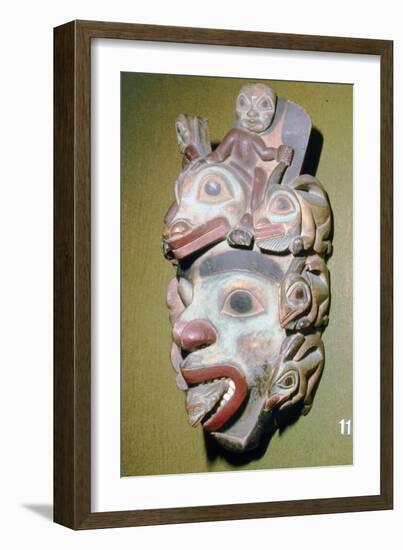 Alasa, Face Mask with fish from coming out of mouth, North American Indian-Unknown-Framed Giclee Print