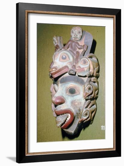 Alasa, Face Mask with fish from coming out of mouth, North American Indian-Unknown-Framed Giclee Print