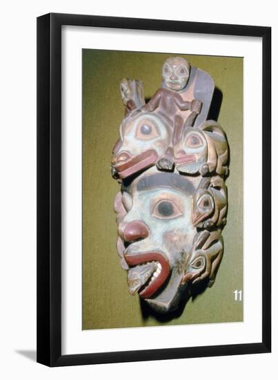 Alasa, Face Mask with fish from coming out of mouth, North American Indian-Unknown-Framed Giclee Print