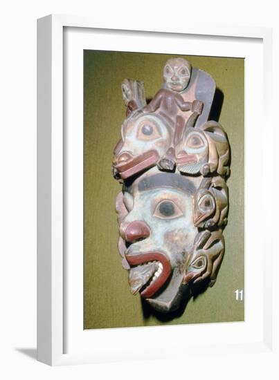 Alasa, Face Mask with fish from coming out of mouth, North American Indian-Unknown-Framed Giclee Print