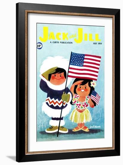 Alaska and Hawaii - Jack and Jill, July 1959-Jack Weaver-Framed Giclee Print