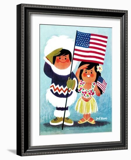 Alaska and Hawaii - Jack & Jill-Jack Weaver-Framed Giclee Print