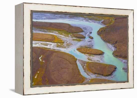 Alaska, Brooks Range, Arctic National Wildlife Refuge. Aerial of Ivishak River.-Jaynes Gallery-Framed Premier Image Canvas