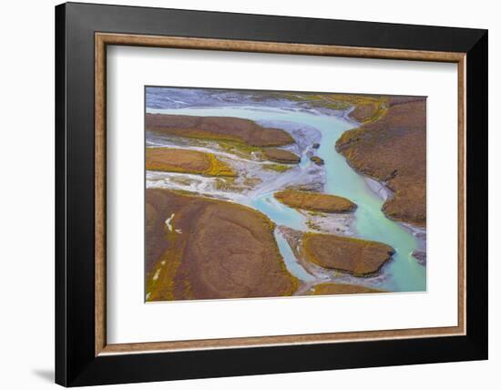 Alaska, Brooks Range, Arctic National Wildlife Refuge. Aerial of Ivishak River.-Jaynes Gallery-Framed Photographic Print