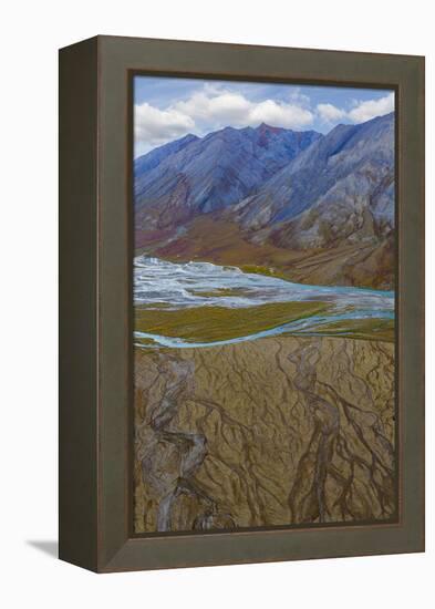 Alaska, Brooks Range, Arctic National Wildlife Refuge. Montain landscape and River.-Jaynes Gallery-Framed Premier Image Canvas