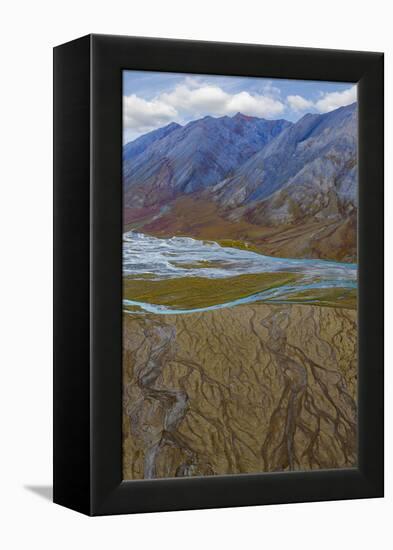 Alaska, Brooks Range, Arctic National Wildlife Refuge. Montain landscape and River.-Jaynes Gallery-Framed Premier Image Canvas