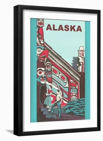 Alaska Building with Tlingit Motifs-null-Framed Art Print