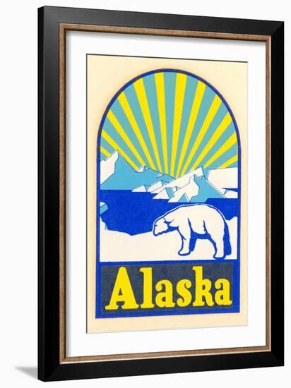 Alaska Decal, Polar Bear-null-Framed Art Print