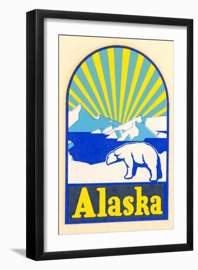 Alaska Decal, Polar Bear-null-Framed Art Print