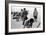 Alaska - Dog Sled Team and Men in Parkas-Lantern Press-Framed Art Print