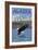 Alaska - Eagle Diving-Lantern Press-Framed Art Print