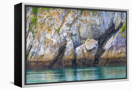 Alaska, Glacier Bay National Park. Cliff Reflects in Seawater-Jaynes Gallery-Framed Premier Image Canvas