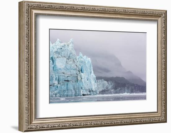 Alaska, Glacier Bay National Park. Margerie Glacier and Forested Mountain-Jaynes Gallery-Framed Photographic Print
