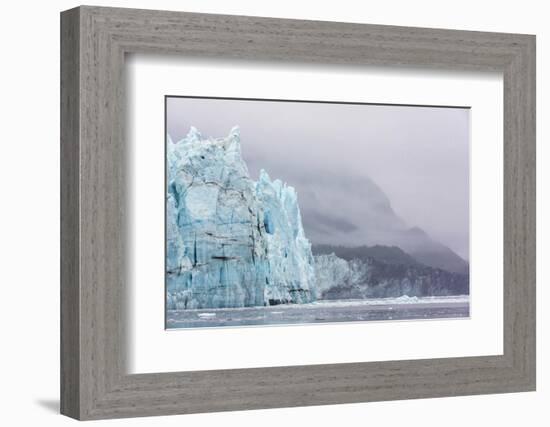 Alaska, Glacier Bay National Park. Margerie Glacier and Forested Mountain-Jaynes Gallery-Framed Photographic Print