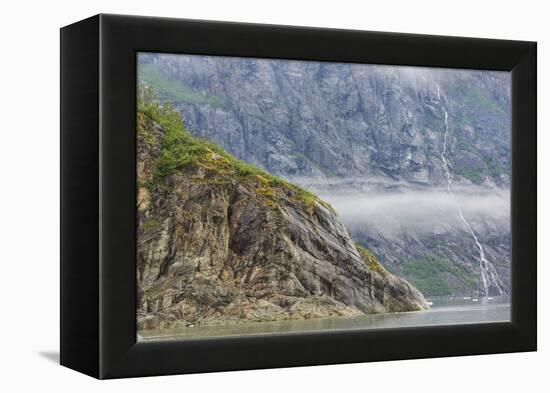 Alaska, Glacier Bay National Park. Waterfall Cascades Down Steep Cliff-Jaynes Gallery-Framed Premier Image Canvas