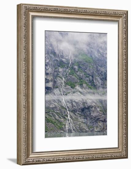 Alaska, Glacier Bay National Park. Waterfall Cascades Down Steep Cliff-Jaynes Gallery-Framed Photographic Print