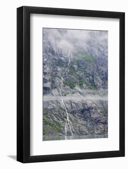 Alaska, Glacier Bay National Park. Waterfall Cascades Down Steep Cliff-Jaynes Gallery-Framed Photographic Print