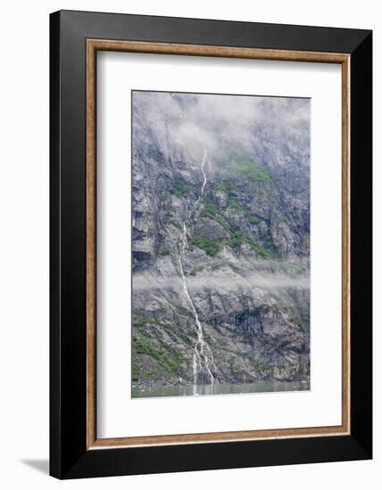 Alaska, Glacier Bay National Park. Waterfall Cascades Down Steep Cliff-Jaynes Gallery-Framed Photographic Print