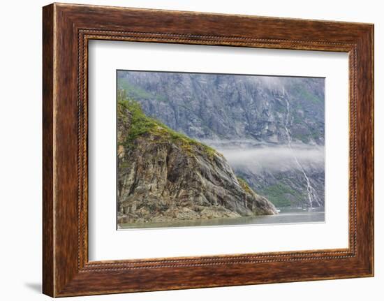 Alaska, Glacier Bay National Park. Waterfall Cascades Down Steep Cliff-Jaynes Gallery-Framed Photographic Print