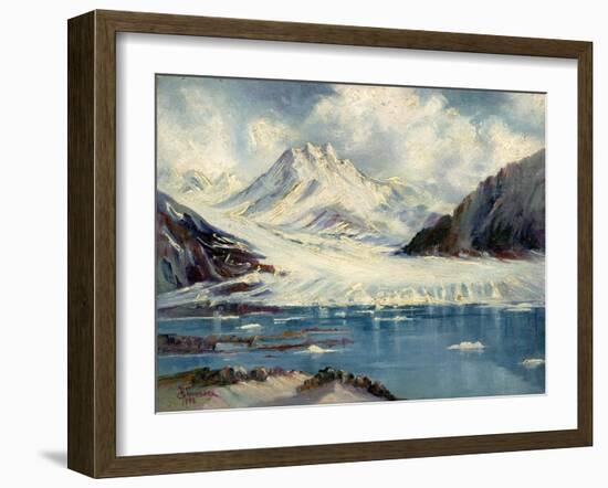 Alaska Glacier From Richardson Highway-Anna P. Gellenbeck-Framed Giclee Print