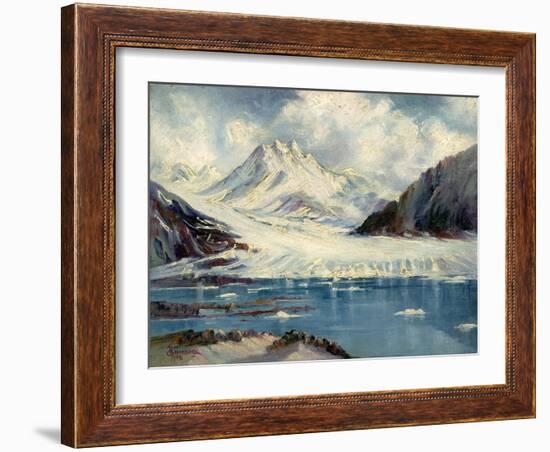 Alaska Glacier From Richardson Highway-Anna P. Gellenbeck-Framed Giclee Print