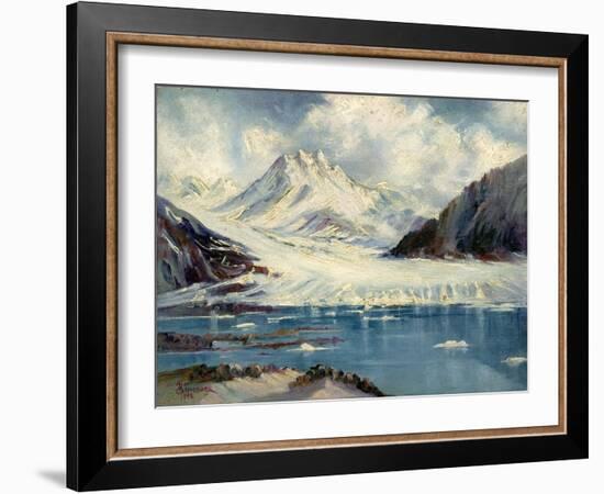 Alaska Glacier From Richardson Highway-Anna P. Gellenbeck-Framed Giclee Print