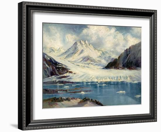 Alaska Glacier From Richardson Highway-Anna P. Gellenbeck-Framed Giclee Print