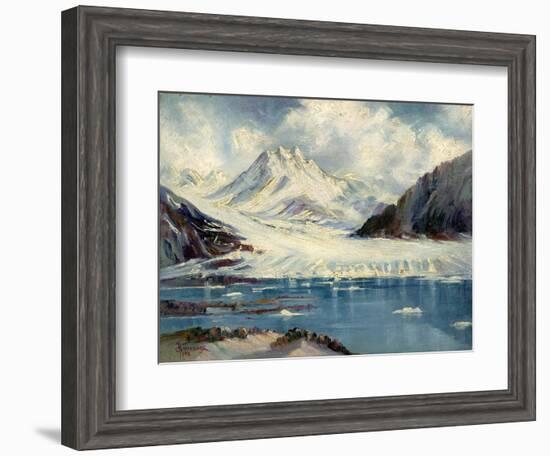 Alaska Glacier From Richardson Highway-Anna P. Gellenbeck-Framed Giclee Print