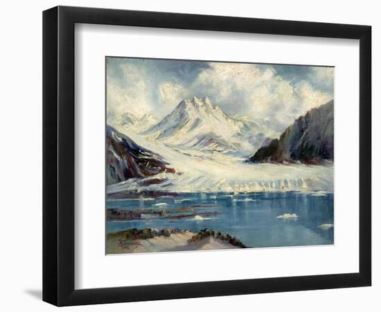 Alaska Glacier From Richardson Highway-Anna P. Gellenbeck-Framed Giclee Print