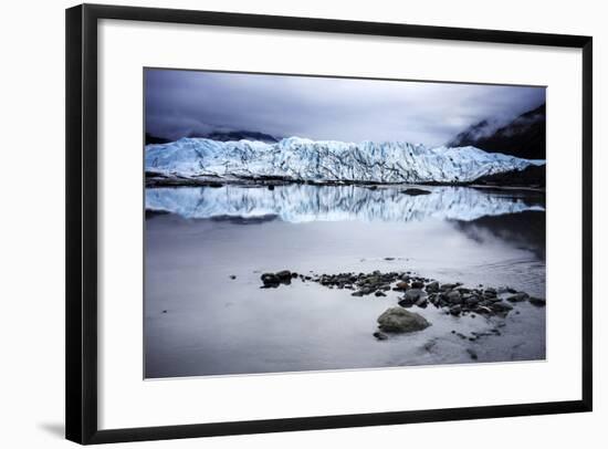 Alaska Glacier Lake - Wide Angle View-Leieng-Framed Photographic Print