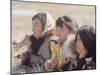 Alaska: Native Alaskan Girls Blowing Bubbles-Ralph Crane-Mounted Photographic Print